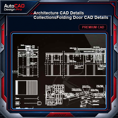【Architecture CAD Details Collections】Folding Door CAD Details
