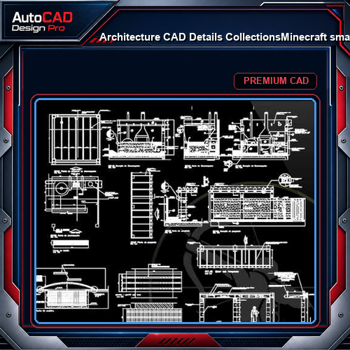 【Architecture CAD Details Collections】Minecraft small detailed house(Good)