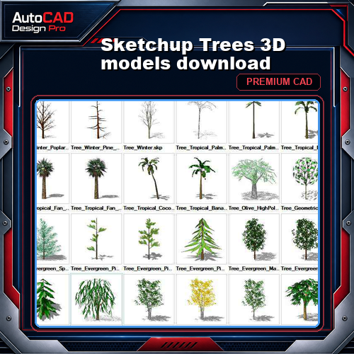 Sketchup Trees 3D models download