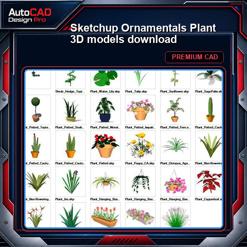 Sketchup Ornamentals Plant 3D models download