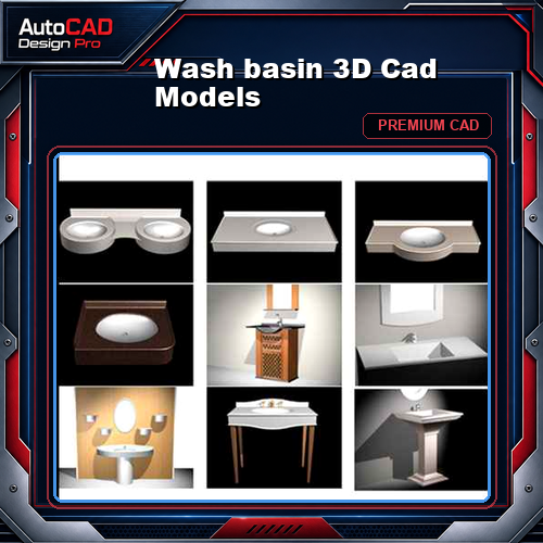 Wash basin 3D Cad Models