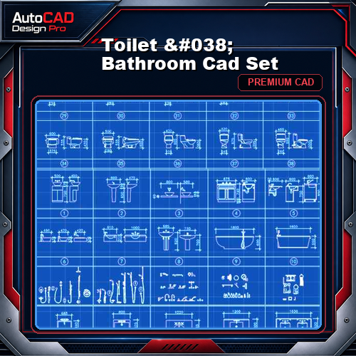 Toilet & Bathroom Cad Set