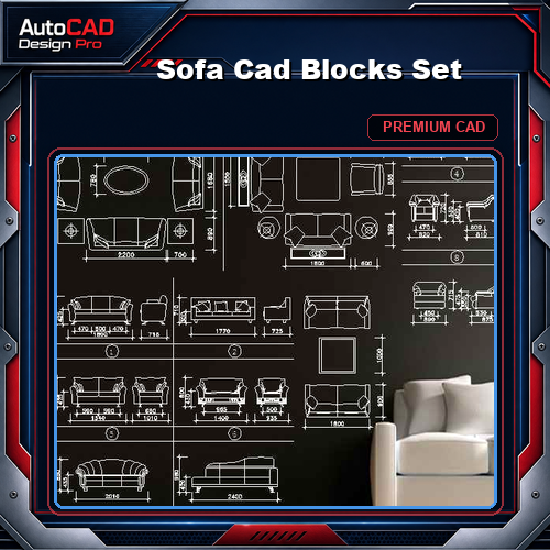 Sofa Cad Blocks Set