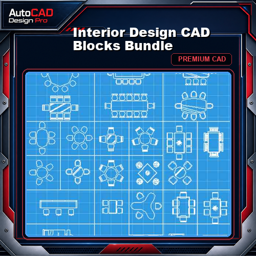 Interior Design CAD Blocks Bundle