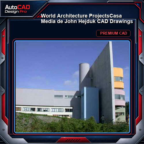 💎【World Architecture Projects】Casa Media de John Hejduk CAD Drawings