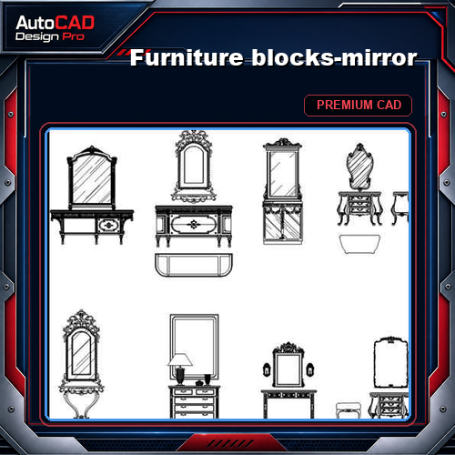 Furniture blocks-mirror