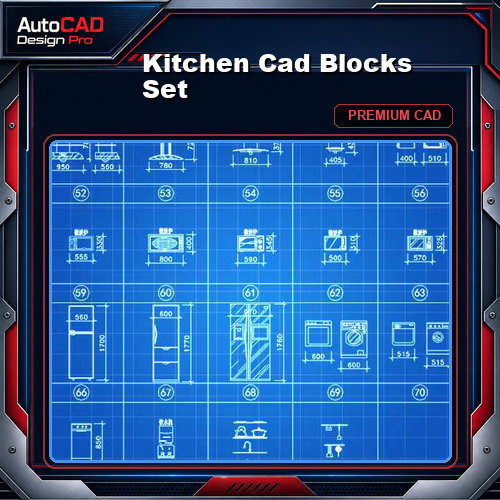 Kitchen Cad Blocks Set
