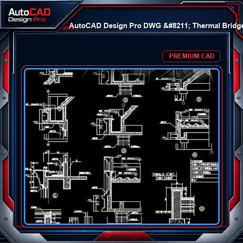 AutoCAD Design Pro DWG - Thermal Bridge Detail psi Value Annotation | Free Download